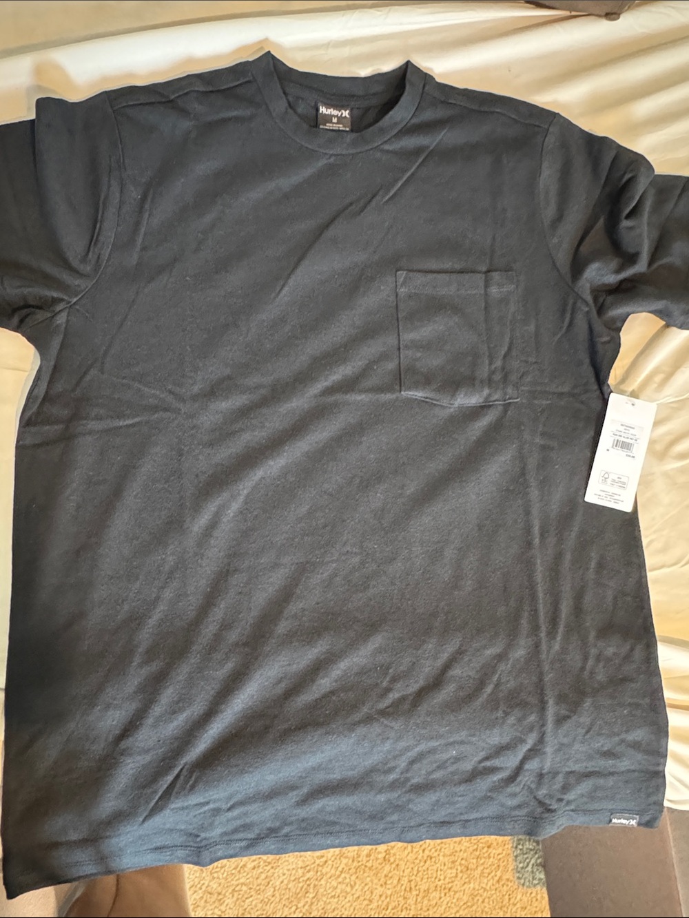 Hurley Men’s Black Short-Sleeve Pocket Tee